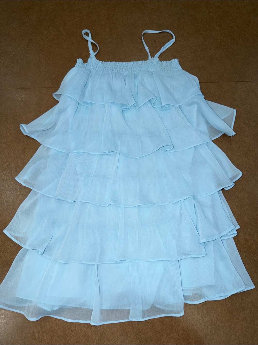 Lovers + Friends Pale Blue Layered Ruffle Mini Dress • Like NEW • HOCO Approved